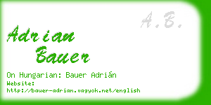 adrian bauer business card